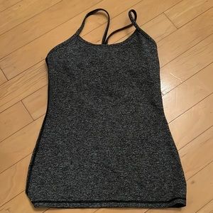 Lululemon power Y heathered black/gray size 8